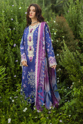 Unstitched 3-PC Chikan Embroidered Lawn Hemline Secret Garden By Mushq | Dreamisy Daisy